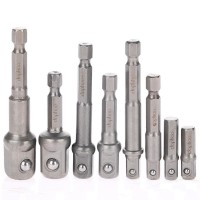 dophee 8Pcs Socket Adapter Impact Hex Shank Drill Bits Bar Set 1/4" 3/8" 1/2" Bits New