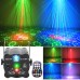 ALLEK Party DJ Disco Light USB Rechargeable RGB LED Strobe Stage Laser Sound Activated Projector Theatrical stage lighting apparatus