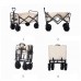 ALLEK Folding Wagon Cart Portable Outdoor Camping Beach Large Capacity Multifunction Adjustable Handle for Picnic Bbq Trolley