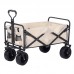 ALLEK Folding Wagon Cart Portable Outdoor Camping Beach Large Capacity Multifunction Adjustable Handle for Picnic Bbq Trolley