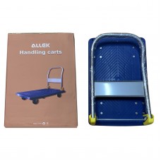 ALLEK Four-wheel Thickened Flatbed Handling Cart Trolley Home Silent Folding Trailer Stalls Pulling Goods