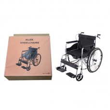 ALLEK Lightweight Wheelchair with Swing Away Elevating Leg Rest 19 Inch Seat 