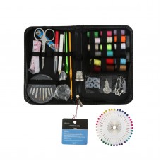 Hicello 114pcs/set Travel Sewing Kits Sewing Thread Stitches Knitting Needles Tools Cloth Buttons Craft Scissor Home Organizer