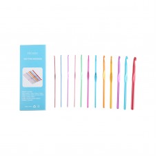 Hicello 12PCS/Set Corchet Needle Knitting Hook Needles Yarn Weaving Tool DIY Hand Craft Sewing Set 2/2.5/3/3.5/4/4.5/5/5.5/6/6.5/7/8MM