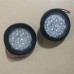 Bowarepro 2Pcs 4 Inch Round 12 LED Reverse Backup Tail Lights Trailer Truck Clear Lens 12V