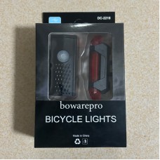 Bowarepro Bike Bicycle Light USB LED Rechargeable Set MTB Road Bike Front Back Headlight Lamp Flashlight Cycling Light Cycling Accessories