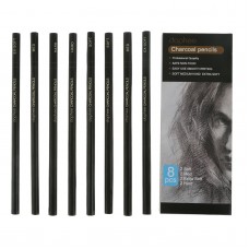Dophee 8Pcs/Set Drawing Pencil Set Wooden Professional Art Supplies Hard/Medium/Soft Sketch Charcoal Pencils