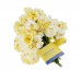 Dophee 72PCS Artificial Flowers Head Bouquet DIY Craft Wreath Scrapbooking Flower Wedding Decoration Party Supplies
