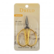 DRELD Sharp Sewing Scissors DIY Sewing Tools Stainless Steel Retro Golden Small Scissors Sewing Accessories Needlework Scissors