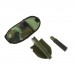 DRELD Foldable Compact Army Green Camping Shovel Bottle Opener Compass & Saw Survival Tool