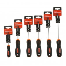 DRELD Magnetic Slotted Cross Head Screwdriver PH0 PH1 Batch Head Full 75-150mm Steel PP Non-Slip Handle Home Tools