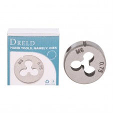 DRELD HSS Die Hand Tool Alloy Steel Round Threading Dies Cutting Tool Thread Screw Die M6