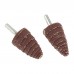 DRELD 2Pcs 80# Tapered Cone Grinding Head Sandpaper Grinding Tips Flap Wheels Polishing Sanding Tools for Drill Dremel Accessories 6mm Shank