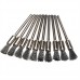 dophee 10Pcs 6mm Stainless Steel 6mm Wire Pen Shape Polishing Brush 3mm Shank for Rotary Tool
