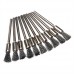dophee 10Pcs 6mm Stainless Steel 6mm Wire Pen Shape Polishing Brush 3mm Shank for Rotary Tool