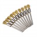 dophee 10Pcs 6mm Dia Pen Shape Brass Polishing Rotary Brush 3mm Shank for Dremel Drill