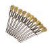 dophee 10Pcs 6mm Dia Pen Shape Brass Polishing Rotary Brush 3mm Shank for Dremel Drill