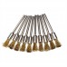 dophee 10Pcs 6mm Dia Pen Shape Brass Polishing Rotary Brush 3mm Shank for Dremel Drill