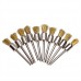 dophee 10Pcs Dia 8mm Pen Brass Wire Polish Drill Brushes 3mm 1/8¡å Shank for Rotary Tool