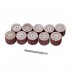 dophee 10Pcs 15mm Grinding Sanding Sandpaper Flap Wheel Disc with 1 Mandrel Set 240 Grit