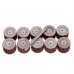 dophee 10Pcs 15mm Grinding Sanding Sandpaper Flap Wheel Disc with 1 Mandrel Set 240 Grit