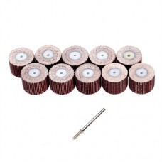 dophee 10Pcs 20mmx16mmx3mm 240 Grit Flap Polishing Grinding Wheel for Dremel Rotary Tools