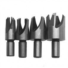 dophee Carbon Steel Claw Wood Plug Hole Cutter Woodwork Drill Bits 5/8" 1/2" 3/8" 1/4"