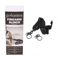 Gohantee Tactical 1 One Single Point Sling + 1 Plate Mount Adapter for Rifle Gun Black