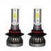 Mgoodoo 2PCS M6 LED 6000LM/PAIR Mini Car Headlight Bulbs Headlamps Kit 9006 HB4 Auto LED Fog Lamps