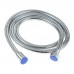 Mgoodoo 1.5m Silver Stainless Steel Shower Hose Encryption Explosion-proof Hose Spring Tube Pull Tube Flexible pipes