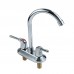 Mgoodoo 360° Copper Faucet Bridge Kitchen Bathroom Sink Mixer Tap Double Lever Handle