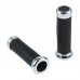 Mgoodoo 1 Pair 25mm Motorcycle Handlebar Hand Grips Black And Sliver Rubber Plastic Handle Bar For Honda For Yamaha