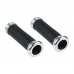 Mgoodoo 1 Pair 25mm Motorcycle Handlebar Hand Grips Black And Sliver Rubber Plastic Handle Bar For Honda For Yamaha