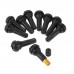 Mgoodoo 10pcs Universal TR413 Snap-In Black Rubber Tire Valve Stems Short Rod Car Accessory