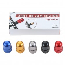 Mgoodoo 5 Pcs Aluminum Alloy Bike Tire Valve Stem Caps Bike Dust Caps Tire Bicycle Presta French Valve Stem Cover