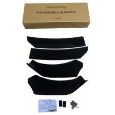 Mtsooning 4x Universal Car Front Bumper Splitter Lip Spoiler Diffuser For BMW Benz Honda Civic Audi Mazda Subaru