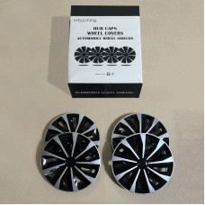Mtsooning 4pcs x 14 Inch Car Wheel Hub Caps Universal Car Wheel Hub Cover Decorative Auto Replacement