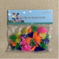 Mtsooning 1 Bag Bicycle Bike Wheel Plastic Spoke Heart Clips Kids Children Clip Colored Decoration