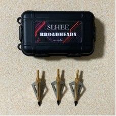 SLHEE 3 x  Archery Broadheads 100gr Tips Carbon Arrows Arrowheads for Compound Bow Hunting Shooting 