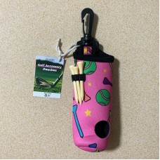 SLHEE Golf Tee Holder Golf Ball Carry Bag Pouch Golf Ball Holder Keychain Belt Clip Golf Gifts Accessories