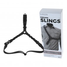 SURIEEN Adjustable Tactical Firearm Sling Belt Single Point 1000D Heavy Duty Mount Bungee Sling Kit Airsoft Strap Sling Swivel
