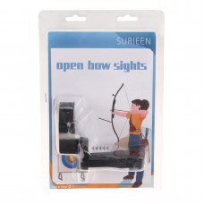 SURIEEN Adjustable 3 Pin Open Bow Sight Fiber Fully Assembled Archery Hunting Target With Light