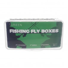 SURIEEN Green Fly Fishing Bait Storage Box Bait Boxes Transparent Flip Fish Tackle Box Durable Outdoor Carp Fishing Accessories