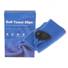 SURIEEN Magnetic Towel Clip Top-Tier Microfiber Golf Towel with Industrial Strength Magnet for Strong Hold to Golf Carts or Clubs
