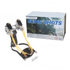 SURIEEN Quality Hunting Slingshot with Laser Spirit Level High Strength Steel Folding Wrist Sling Shot Outdoor Games