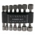 Dophee Durable Power Nut Driver Drill Bits 1/4'' Shank Metric Socket Sets Wrench Screw 14pcs