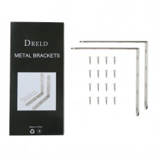 DRELD Metal Brackets Practical Stainless Steel Corner Brackets Joint Fastening Right Angle Thickened Brackets For Furniture Home
