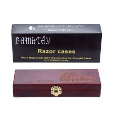 Bamatay High-Grade Wooden Box for Straight Shaving Barber Razor Knife Gift Case Beauty