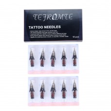 Tefromte 10pcs 1RL Disposable Cartridge Tattoo Needles Liner Shader Makeup Eyebrow Tattoo Pen Machine Supply