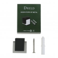 DRELD Aluminium Alloy Metal Door Stops Stopper Toilet Glass Rubber Doorstops Stop Holder 1pc
